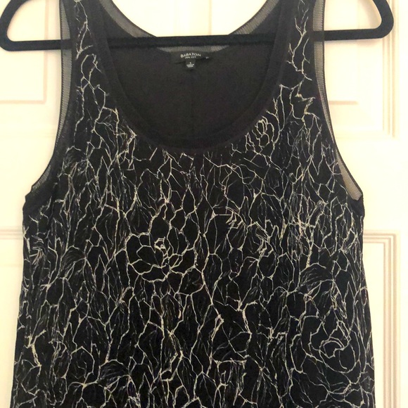 100% silk black and white printed Babaton maxi - Picture 4 of 5